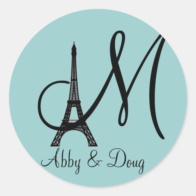 Sticker Rond do-it-yourself Monogram Eiffel (Devant)