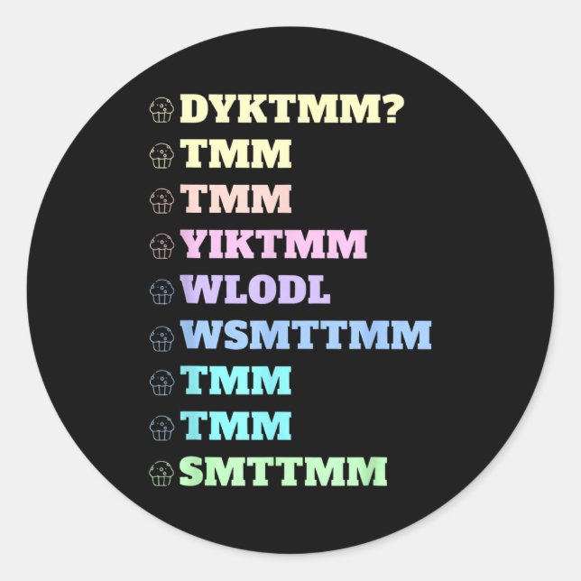 Sticker Rond Do You Know The Muffin Man Dyktmm Nostalgia Funny  (Devant)