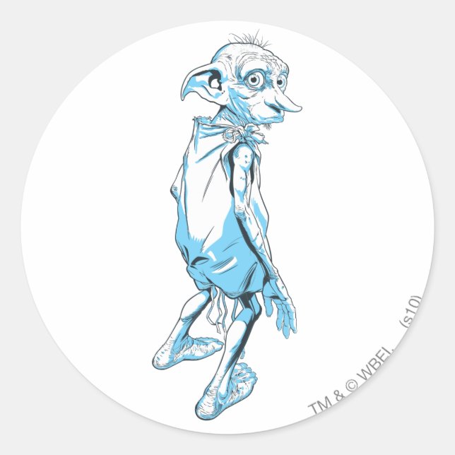 Sticker Rond Dobby regard par-dessus 1 (Devant)