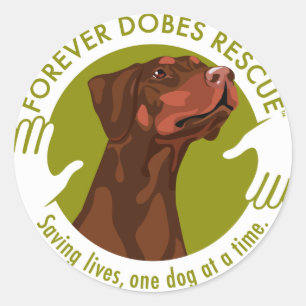 Sticker Rond dobe-red-uncropped-ear-logo-8-29-11