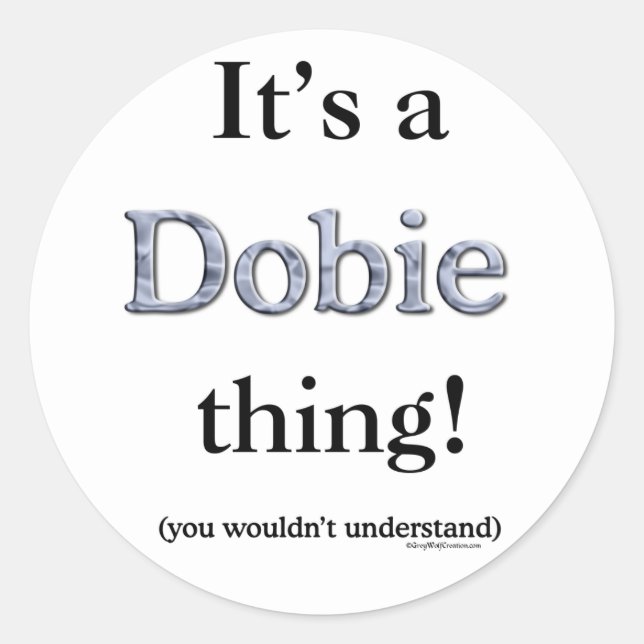 Sticker Rond Dobie Thing (Devant)