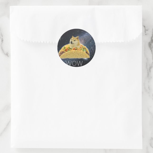Sticker Rond doce taco meme round (Sac)