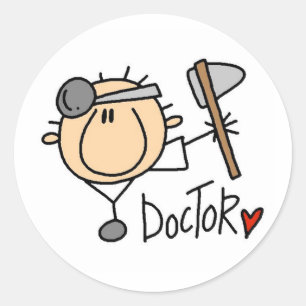 Sticker Rond Docteur