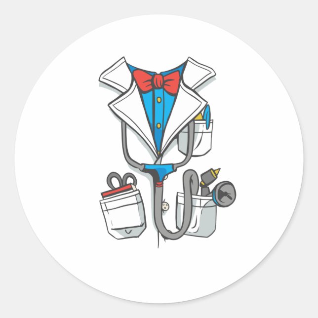 Sticker Rond Docteur Coat (Devant)