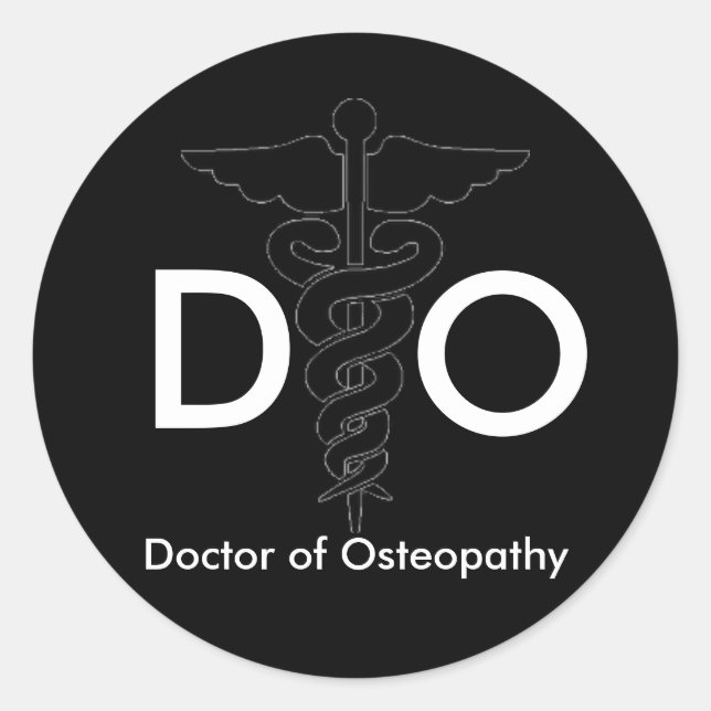 Sticker Rond Docteur en ostéopathie (Devant)