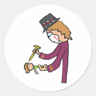 Sticker Rond Docteur en sorcière Voodoo