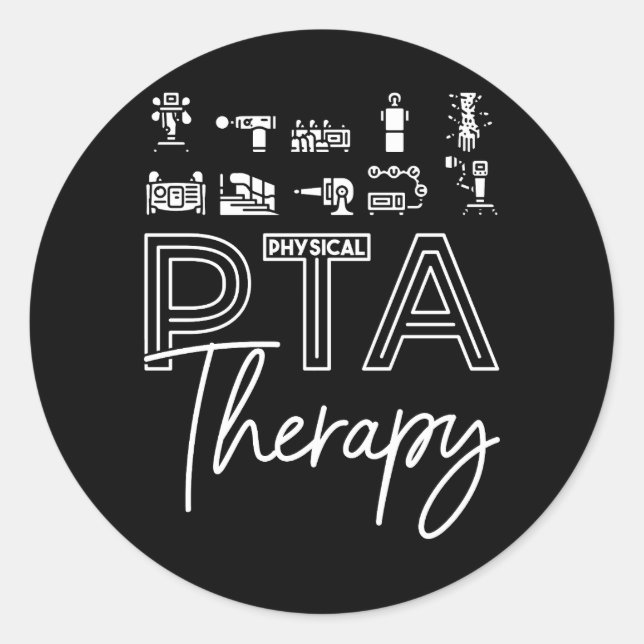 Sticker Rond Docteur En Thérapie Physique Collégiale Adjointe (Devant)