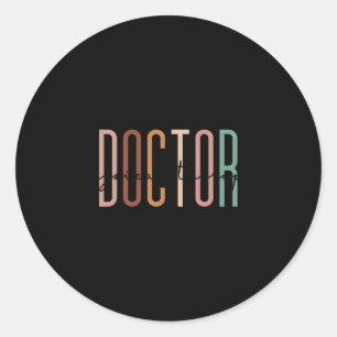Sticker Rond Docteur En Thérapie Physique Dpt Diplôme D'Étudian