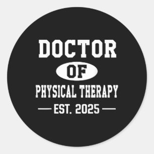 Sticker Rond Docteur En Thérapie Physique Est 2025 Dpt Diplômé