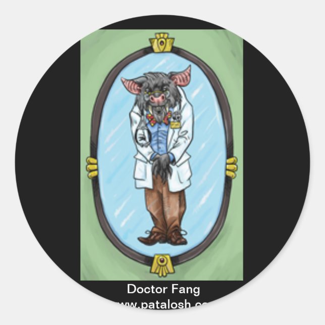Sticker Rond Docteur Fang (Devant)