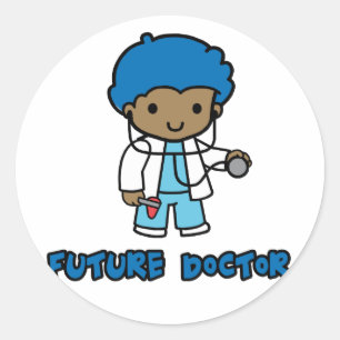 Sticker Rond Docteur (garçon)