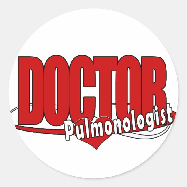 STICKER ROND DOCTEUR PULMONOLOGIST DE LOGO (Devant)