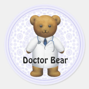 Sticker Rond Doctor Bear - Teddy Bear