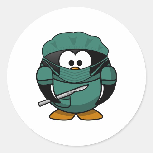 Sticker Rond Doctor Penguin (Devant)