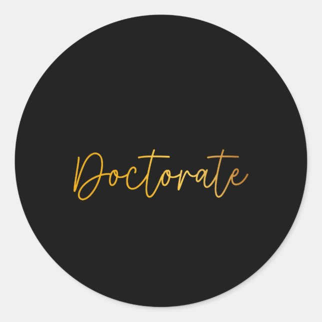 Sticker Rond Doctorat Doctorat Doctorat Ertation Master (Devant)