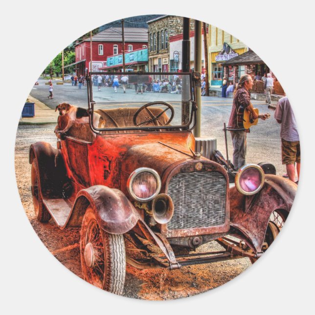 STICKER ROND DODGE 1915 (Devant)