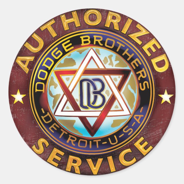 Sticker Rond Dodge Brothers (Devant)