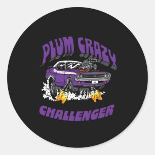 Sticker Rond Dodge Challenger Plum Crazy Dernier Call