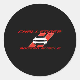 Sticker Rond Dodge Challenger Rt Muscle Moderne