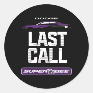 Sticker Rond Dodge Charger Super Bee Dernier Call