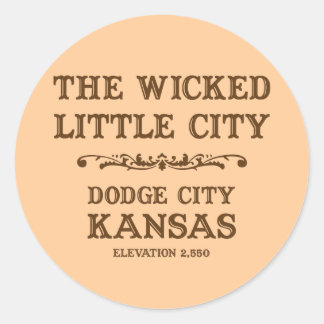 Sticker Rond Dodge City Kansas