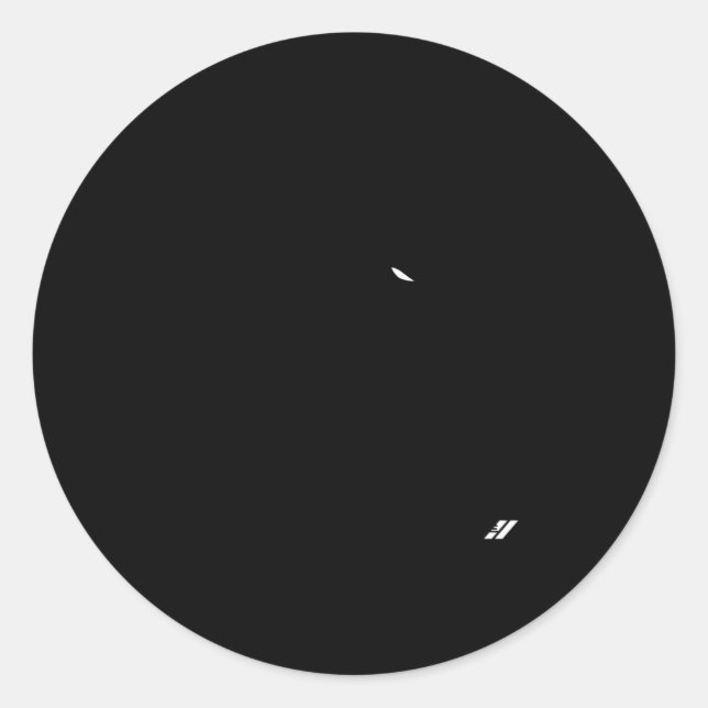 Sticker Rond Dodge Hellcat Enfer Sur Roues (Devant)