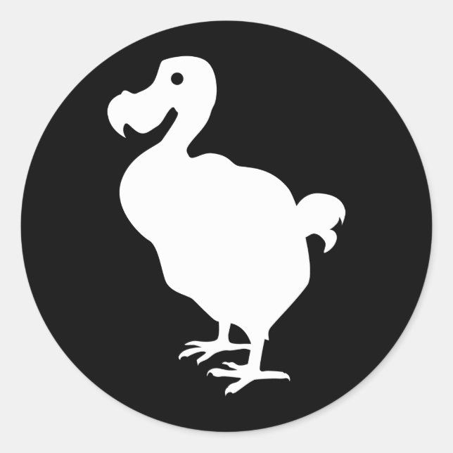 Sticker Rond Dodo Silhouette (Devant)