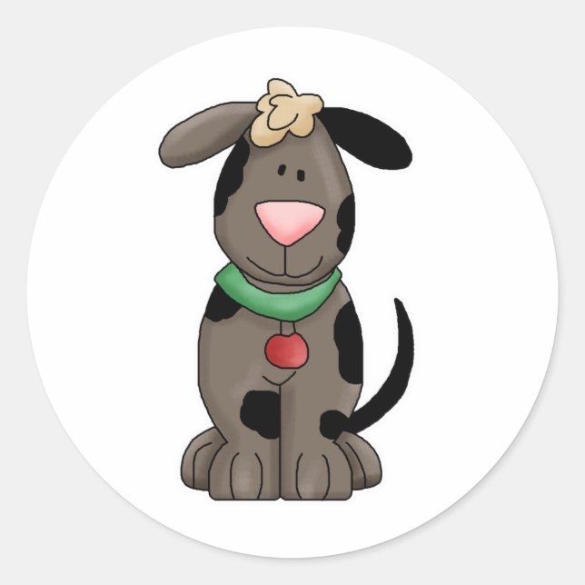 Sticker Rond dog (Devant)
