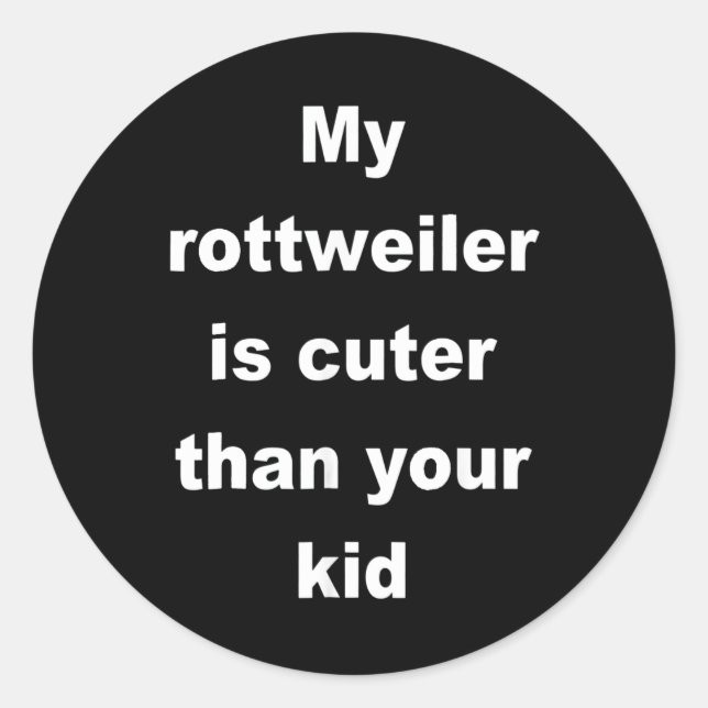 Sticker Rond Dog | Baby rottweiler (Devant)