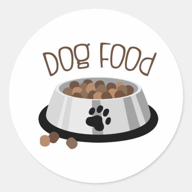 Sticker Rond Dog Bowl (Devant)