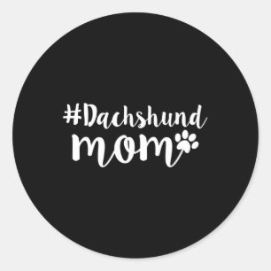 Sticker Rond Dog   Chien de chien Maman Weiner Dog Venin