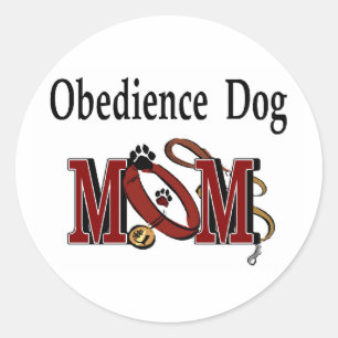 Sticker Rond Dog Obedience Mom Gifts