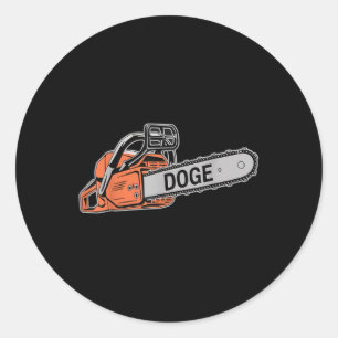 Sticker Rond Doge Chainsaw D.o.g.e Saw