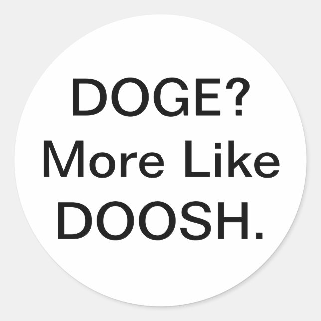 Sticker Rond Doge Doosh Comic Splash-Art Hankamer Artjunkhaus (Devant)