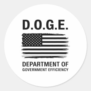 Sticker Rond Doge Ministère De L'Efficacité Du Gouvernement 4