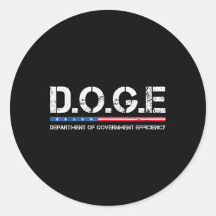 Sticker Rond Doge Ministère De L'Efficacité Gouvernementale Adu