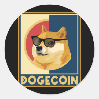 Sticker Rond Dogecoin Coin Doge Men Women Kids 2