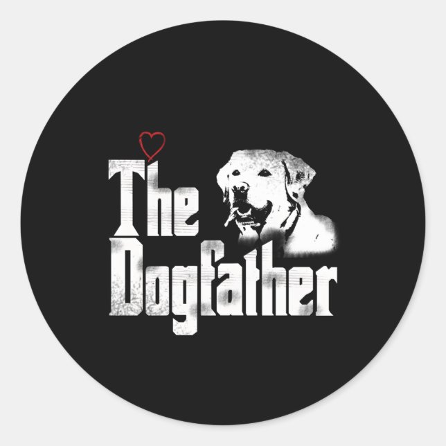 Sticker Rond Dogfather Labrador Dad (Devant)
