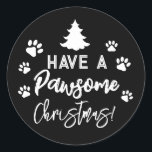 Sticker Rond Doggy Christmas Present, pooch, Custom Dog Biscuit<br><div class="desc">Conçu par The Arty Apples Limited</div>