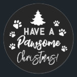 Sticker Rond Doggy Christmas Present, pooch, Custom Dog Biscuit<br><div class="desc">Conçu par The Arty Apples Limited</div>