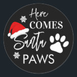 Sticker Rond Doggy Christmas Present, pooch, Custom Dog Biscuit<br><div class="desc">Conçu par The Arty Apples Limited</div>