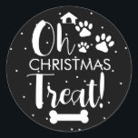 Sticker Rond Doggy Christmas Present, pooch, Custom Dog Biscuit<br><div class="desc">Conçu par The Arty Apples Limited</div>