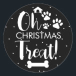Sticker Rond Doggy Christmas Present, pooch, Custom Dog Biscuit<br><div class="desc">Conçu par The Arty Apples Limited</div>