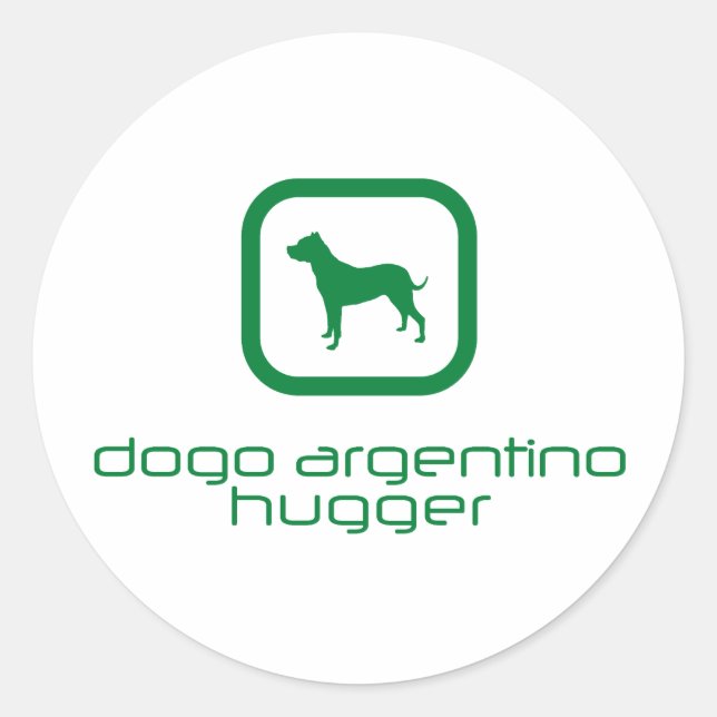 Sticker Rond Dogo Argentino (Devant)