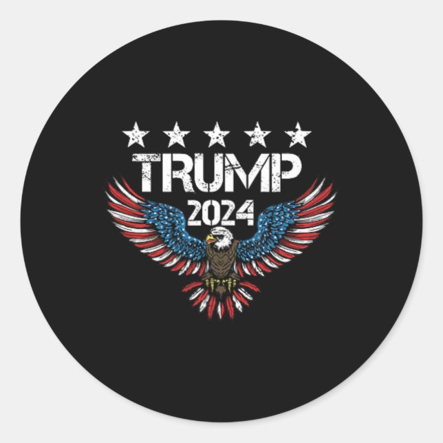 Sticker Rond Doigt moyen (sur le dos) Les haïrs vont haïr Donal (Devant)