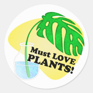 Sticker Rond Doit aimer la Monstera Plante