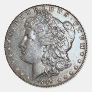 Sticker Rond Dollar 1889 de Morgan