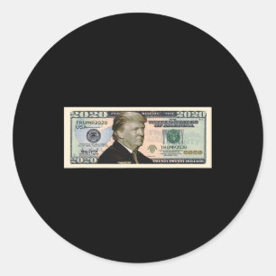 Sticker Rond Dollar Trump 2020 