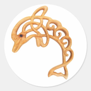 Sticker Rond Dolphin bondissant noeud celtique