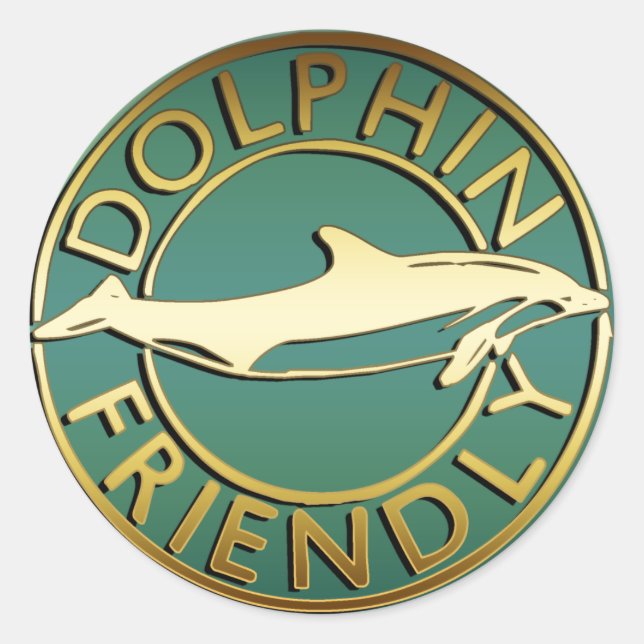 STICKER ROND DOLPHIN CONVIVIAL (Devant)